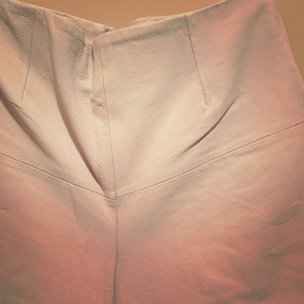 White Leather Culottes - image 1